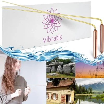 Abbildung von VIBRATIS Wünschelrute aus Messing und Kupfer Hochwertige für Energiearbeit Radiästhesie