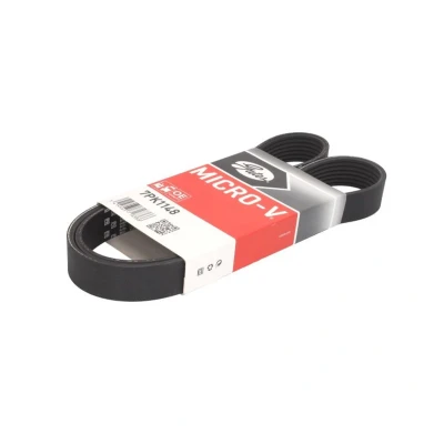 Abbildung von GATES 7PK1148 Keilrippenriemen 1148 7 Polyester, EPDM (Ethylen Propylen Dien Kautschuk) RoadMax Value Line RENAULT: MASTER 2 Kasten, Bus