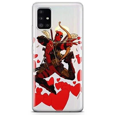Abbildung von ERT GROUP Handyhülle für Samsung A51 5G Original und offiziell Lizenziertes Marvel Muster Deadpool 011 optimal an die Form des Handy angepasst, teilweise transparent
