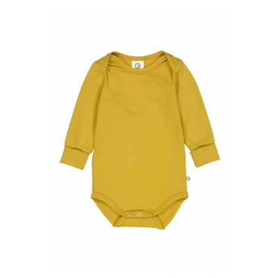 Abbildung von Müsli by Green Cotton Unisex Baby Cozy me l/s Body Base Layer, Mustard, 74
