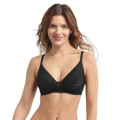 Abbildung von Dim ohne Bügel Spitzen BH Daily Dentelle für jeden Tag Damen x1, Schwarz, 90E