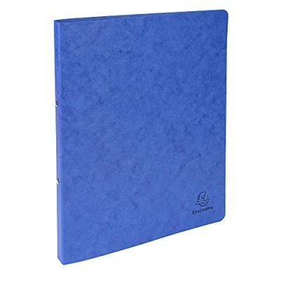 Abbildung von Exacompta 54252E Ringhefter aus starkem Colorspan Karton für DIN A4, 2 O Ring 20 mm breit blau ideal Schule und Büro Ringordner Ringbuchordner