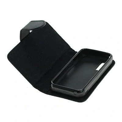 Abbildung von Mobilfunk Krause Book Case Etui Handytasche Tasche Hülle für Samsung GT S5230 / (Schwarz)