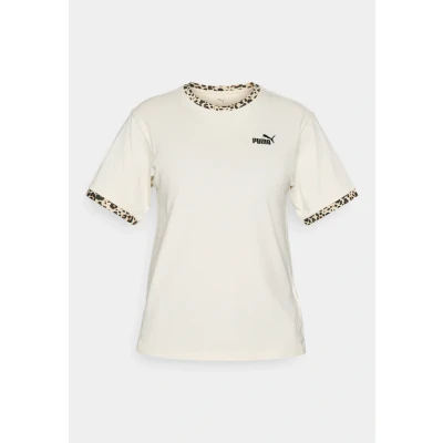 Abbildung von PUMA Essentials Animal Print Relaxed Tee Women, Kleidung, Alpine Snow, XS