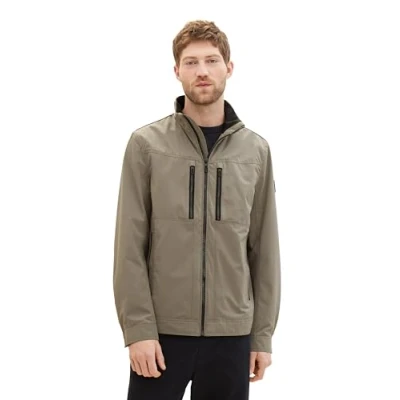 Abbildung von TOM Tailor Leichte Jacke, Herren, Größe: Large, Smokey olive green