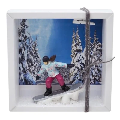 Abbildung von ZauberDeko Geldgeschenkverpackung Snowboarderin Geldgeschenk Gutschein Winterurlaub Geschenk