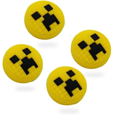 Abbildung von MatoSan® 4X Joystick Kappen Kompatibel mit Nintendo Switch Grip Joy Con Thumbstick Lite OLED Zubehör Thumb Grips Daumenkappen Steam Deck Schutz (Gelb)