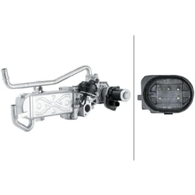 Abbildung von HELLA 6NU 358 167 011 AGR Modul mit Dichtungen, Kühler Ventil VOLKSWAGEN: Polo V Schrägheck, SEAT: Ibiza 4 ST, Schrägheck