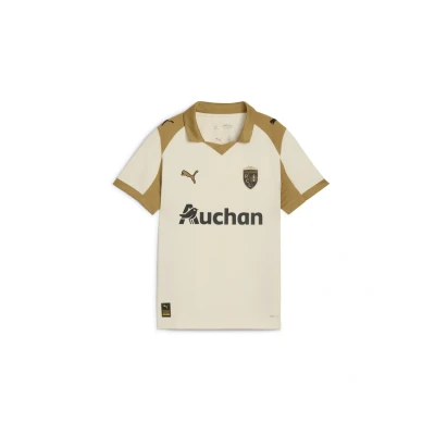 Abbildung von PUMA RC Lens 25/26 Ausweichtrikot Teenager, Kleidung, Alpine Snow/Matte Gold, 5 6Y