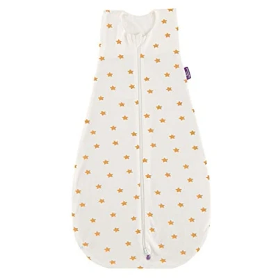 Abbildung von Träumeland S0300507 Sommerschlafsack LIEBMICH Tencel, Größe 110 cm, Design &#039;weiß mit gelben Sternen&#039;: Ohne optische Aufheller, mehrfarbig, 250 g