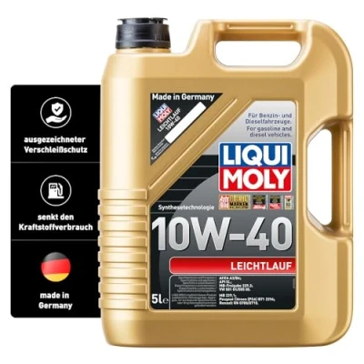 Abbildung von LIQUI MOLY Leichtlauf 10W 40 5 L Synthesetechnologie Motoröl Art. Nr.: 1310, farblos