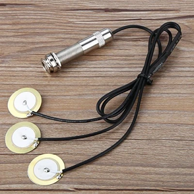 Abbildung von Tbest Piezo Tonabnehmer, Tonabnehmer E Gitarre,Gitarren 300 1 Prewired Pickup Amplifier Transducer Saiten Mikrofon Selbstklebend Für Gitarren