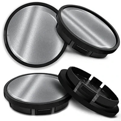 Abbildung von SkinoEu Kompatibel für Nabendeckel VW 66mm 5G0601171XQI Radnabenabdeckung Alufelgen Felgendeckel Nabenkappe Radkappen Silber Glanz CR 3