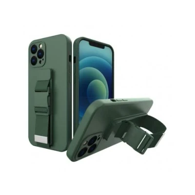 Abbildung von Rope Case Gel mit Lanyard Kette Tasche Xiaomi Redmi Note 10 5G / Poco M3 Pro dunkelgrün