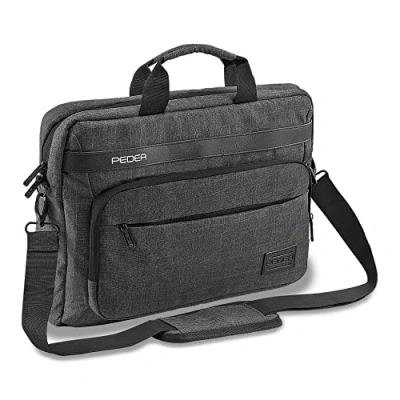 Abbildung von Pedea Laptoptasche URBAN NICE Notebook Umhängetasche mit Tablet Fach, grau 17,3 Zoll
