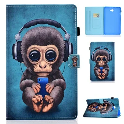 Abbildung von ONETHEFUL hülle Book Cover Etui für Samsung Galaxy Tab A / A6 10.1&quot; 2016 T580 T585 Schutzhülle PU Leder Tablet Tasche Case Huelle mit Ständer musikaffe
