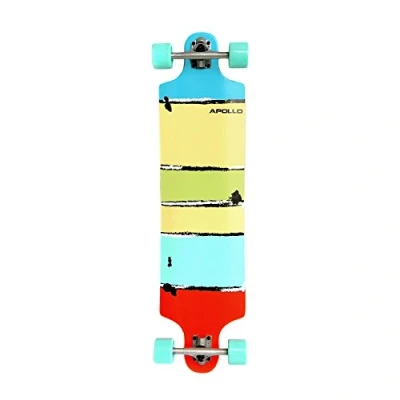 Abbildung von Apollo Twin Tip Topmount Longboard, Maui Colour, ABEC Kugellager, Freeride Skaten Cruiser Board