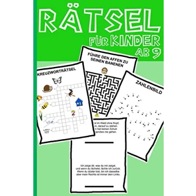 Abbildung von Rätseln für Kinder ab 9 Jahre: Buch mit Knobelaufgaben