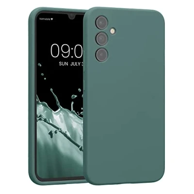 Abbildung von kwmobile Handyhülle kompatibel mit Samsung Galaxy A34 5G Hülle gummierte Handy Case aus Silikon in Arctic Night