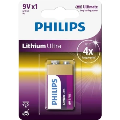 Abbildung von Philips 6FR61LB1A/10 Batterie Lithium Ultra (9V, 1 er Blister)