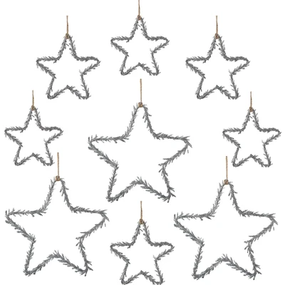 Abbildung von Creativ deco Dekostern &quot;Weihnachtsstern, Glitter, Weihnachtsdeko&quot;, (9 St.)