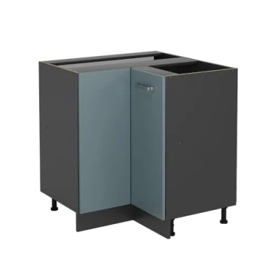 Abbildung von Vicco Eckunterschrank R Line, Blau Grau/Anthrazit, 75.6 cm ohne Arbeitsplatte