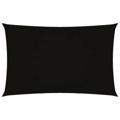Abbildung von vidaXL Sonnensegel Wasserfest Sonnenschutz Windschutz Sonnendach UV Schutz Garten Terrasse Balkon Oxford Gewebe Rechteckig 4x7m Schwarz