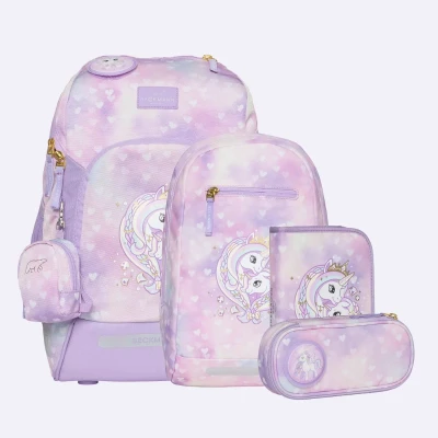 Abbildung von Beckmann of Norway Active AIR FLX 6TEILIGES SET Schulranzen für Kinder, Größe: One Size, Unicorn princess purple