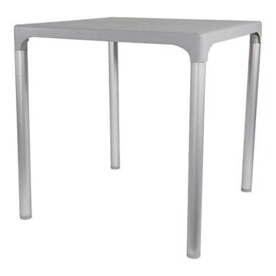 Abbildung von Lesli Living Gartentisch Bella grau 70 x cm Balkontisch wetterfest Alu Kunststoff (1 Tisch), pflegeleicht stabil