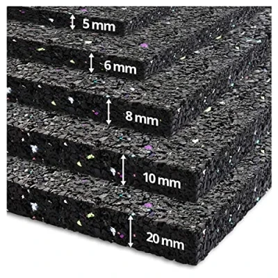 Abbildung von Antivibrationsmatte 60x60 cm vielseitig &amp; zuschneidbar Gummimatte als Waschmaschinen Unterlage Schwingungsdämpfer für Trockner, Lautsprecher Schallschutzmatte in 3 Stärken (60x60x1 cm)