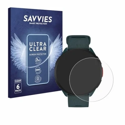 Abbildung von Savvies 6 Stück Schutzfolie für Polar Pacer Displayschutz Folie Ultra Transparent