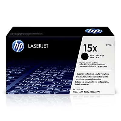 Abbildung von HP 15X (C7115X) Schwarz Original Toner mit hoher Reichweite für Laserjet 1000, 1200, 1220, 3330