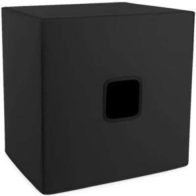 Abbildung von Pronomic Schutzhülle für SA 18 SUB Subwoofer Cover aus schwarzem Nylon Sichere Aufbewahrung und Schutz vor Verstauben Aussparungen Tragegriffe Case Schwarz