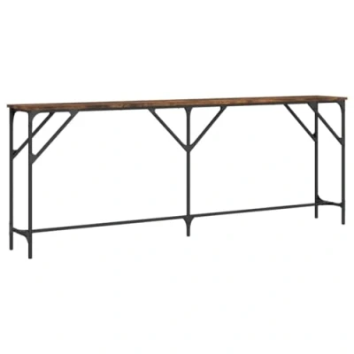 Abbildung von vidaXL Beistelltisch Konsolentisch Räuchereiche 200x29x75 cm Holzwerkstoff (1 St)