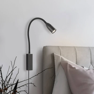Abbildung von FISCHER &amp; HONSEL Wandleuchte Sten, Dimmfunktion, LED fest integriert, Warmweiß, Bettleuchte ideal für Boxspringbetten