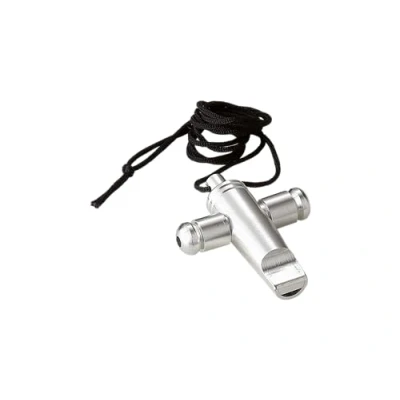 Abbildung von Meinl Percussion Samba Whistle Instrument Pfeife mit Umhängeband Musikinstrument Aluminium, Silber (SW 1)