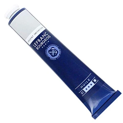 Abbildung von Lefranc Bourgeois 810096 feine Ölfarbe, lichtecht mit hervorragender Deckkraft &amp; hoher Farbintensität, gleichmässiger Konsistenz und optimaler Mischbarkeit, 150ml Tube Silber Farbton