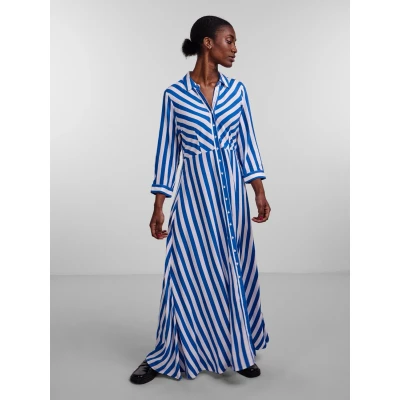 Abbildung von Y.A.S Hemdblusenkleid YASSAVANNA LONG SHIRT DRESS mit 3/4 Ärmel