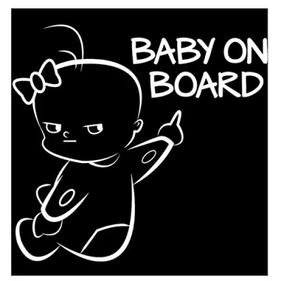 Abbildung von EROSPA® Auto Aufkleber KFZ Baby On Board Car Sticker (Silber)