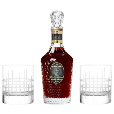 Abbildung von A.H. Riise Non Plus Ultra Very Rare Rum 42% Vol 700ml Edler Premium inkl. hochwertigen 2 Bargläsern