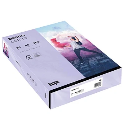 Abbildung von tecno Kopierpapier colors violett DIN A3 80 g/qm 500 Blatt