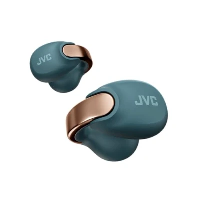 Abbildung von JVC NEARPHONES HA NP1T A True Wireless Ohrhörer im Schmuckdesgin, Bequeme Passform, Schnellladefunktion, Multipoint Verbindung, Bluetooth 5.3, 24 Std. Akkulaufzeit, App (Türkisblau)