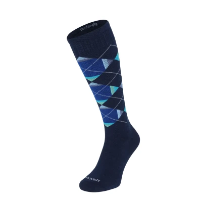 Abbildung von Sockwell Herren Prism Argyle Moderate Graduated Compression Socke, Marineblau, Large X