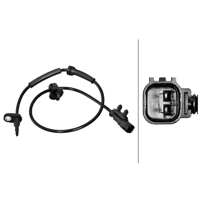 Abbildung von HELLA 6PU 358 217 211 ABS Sensor mit Halter Hallsensor 2 625 TESLA: Model S