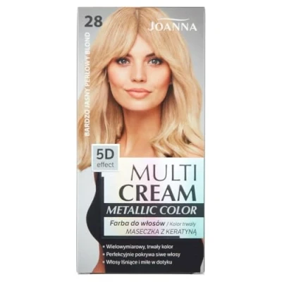Abbildung von Joanna Multi Creme Metallic Haarfarbe 28 Sehr Hell Perlblond