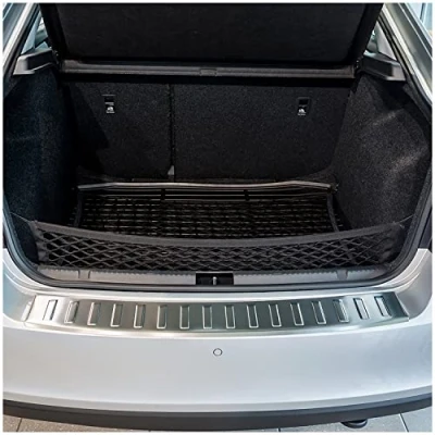 Abbildung von teileplus24 L637 Ladekantenschutz V2A Edelstahl kompatibel mit Skoda Rapid Spaceback 2013 2019 Abkantung, Farbe:Silber gebürstet