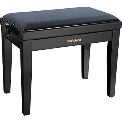 Abbildung von Roland Klavierbank in Hochglanz Ebenholz Ausführung mit Velour Sitz RPB 220PE, Holz, Schwarz, 1