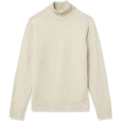Abbildung von Amazon Essentials Herren Soft Touch Rollkragenpullover mit Langen Ärmeln, Gebrochenes Weiß, XS