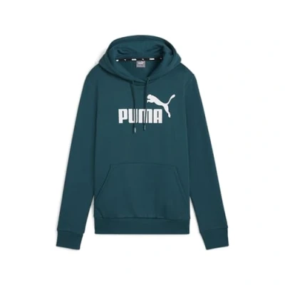 Abbildung von Puma LOGO Hoodie Kapuzenpullover, Damen, Größe: XS, Cold green