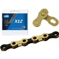 Abbildung von KMC Unisex Erwachsene Ti N Gold/Black X12 12 Fach Kette 1/2&quot; x11/128, 126 Glieder, schwarz